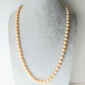 Vintage Monet 23 Inch Faux Pearl Necklace